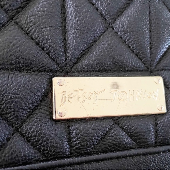 Betsy Johnson Faux Vegan Leather Shoulder Bag - Picture 5 of 6